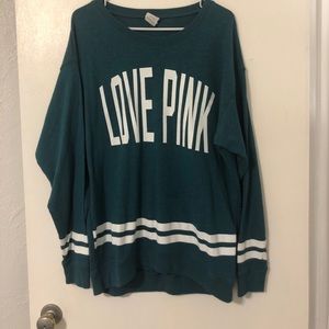 Varsity style PINK sweatshirt